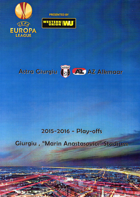 AZ Programma 20-aug-2015 Astra Giurgiu uit
